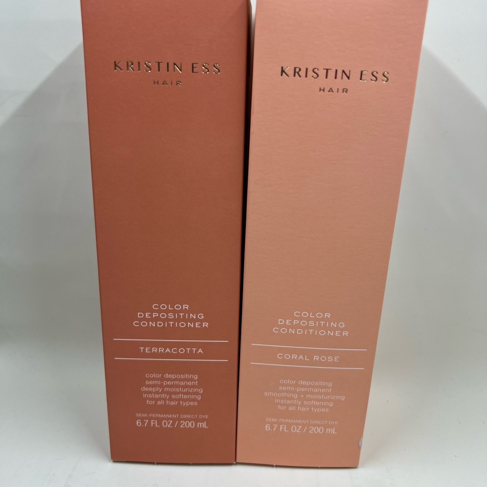 Kristin Ess Color Depositing Conditioner - Terracotta and Coral Rose